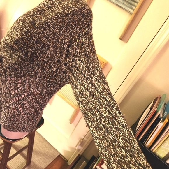 MNG Sweater Vintage Brown White Mango Istanbul Top - Picture 2 of 10